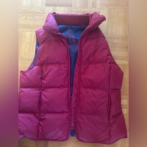 Jacob Burgundy and Blue Puffer Vest